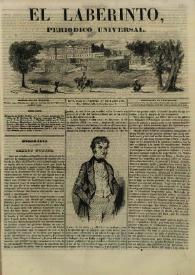 El laberinto. Núm. 9, viernes 1º de marzo 1844 | Biblioteca Virtual Miguel de Cervantes