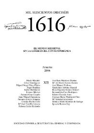 1616 : Anuario de la Sociedad Española de Literatura General y Comparada. Anuario XII, 2006 | Biblioteca Virtual Miguel de Cervantes