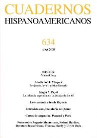 Cuadernos Hispanoamericanos. Núm. 634, abril 2003 | Biblioteca Virtual Miguel de Cervantes