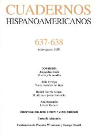 Cuadernos Hispanoamericanos. Núm. 637-638, julio-agosto 2003 | Biblioteca Virtual Miguel de Cervantes