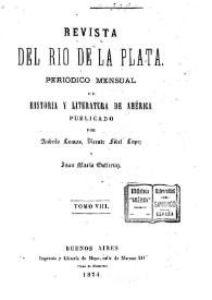 Revista del Río de la Plata : periódico mensual de Historia y Literatura de América. Tomo VIII, 1874 | Biblioteca Virtual Miguel de Cervantes