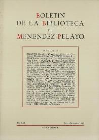 Boletín de la Biblioteca de Menéndez Pelayo. 1985 | Biblioteca Virtual Miguel de Cervantes