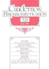 Cuadernos Hispanoamericanos. Núm. 528, junio 1994 | Biblioteca Virtual Miguel de Cervantes