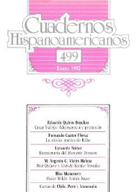 Cuadernos Hispanoamericanos. Núm. 499, enero 1992 | Biblioteca Virtual Miguel de Cervantes