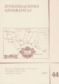 Investigaciones Geográficas. Núm. 44, 2007 | Biblioteca Virtual Miguel de Cervantes