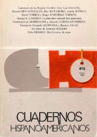 Cuadernos Hispanoamericanos. Núm. 415, enero 1985 | Biblioteca Virtual Miguel de Cervantes