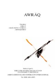 Awraq : estudios sobre el mundo árabe e islámico contemporáneo. Vol. XXII (2001-2005) | Biblioteca Virtual Miguel de Cervantes