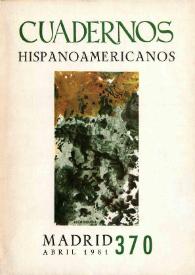 Cuadernos Hispanoamericanos. Núm. 370, abril 1981 | Biblioteca Virtual Miguel de Cervantes