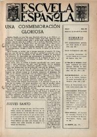 Escuela española. Año III, núm. 101, 22 de abril de 1943 | Biblioteca Virtual Miguel de Cervantes