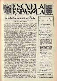 Escuela española. Año I, núm. 4, 14 de junio de 1941 | Biblioteca Virtual Miguel de Cervantes
