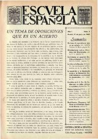 Escuela española. Año I, núm. 5, 21 de junio de 1941 | Biblioteca Virtual Miguel de Cervantes