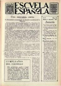 Escuela española. Año I, núm. 29, 4 de diciembre de 1941 | Biblioteca Virtual Miguel de Cervantes