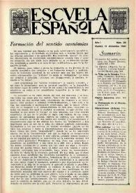 Escuela española. Año I, núm. 30, 11 de diciembre de 1941 | Biblioteca Virtual Miguel de Cervantes