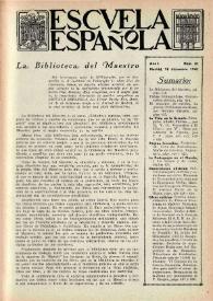 Escuela española. Año I, núm. 31, 18 de diciembre de 1941 | Biblioteca Virtual Miguel de Cervantes