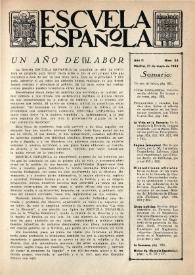 Escuela española. Año II, Primer semestre, núm. 53, 21 de mayo de 1942 | Biblioteca Virtual Miguel de Cervantes
