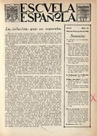 Escuela española. Año II, Segundo semestre, núm. 65, 13 de agosto de 1942 | Biblioteca Virtual Miguel de Cervantes