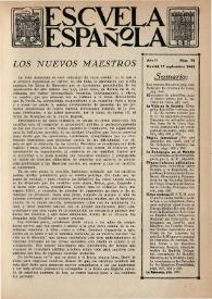Escuela española. Año II, Segundo semestre, núm. 70, 17 de septiembre de 1942 | Biblioteca Virtual Miguel de Cervantes