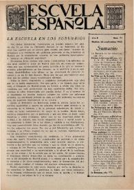 Escuela española. Año II, Segundo semestre, núm. 71, 24 de septiembre de 1942 | Biblioteca Virtual Miguel de Cervantes