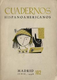 Cuadernos Hispanoamericanos. Núm. 102, junio 1958 | Biblioteca Virtual Miguel de Cervantes