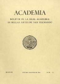 Academia : Anales y Boletín de la Real Academia de Bellas Artes de San Fernando. Núm. 57, segundo semestre de 1983 | Biblioteca Virtual Miguel de Cervantes
