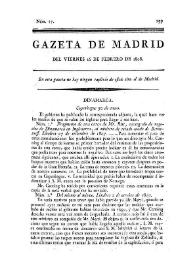 Gazeta de Madrid. 1808. Núm. 17, 26 de febrero de 1808 | Biblioteca Virtual Miguel de Cervantes