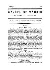 Gazeta de Madrid. 1808. Núm. 21, 11 de marzo de 1808 | Biblioteca Virtual Miguel de Cervantes