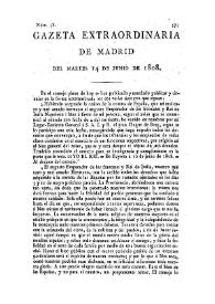 Gazeta de Madrid. 1808. Núm. 58, Gazeta Extraordinaria 14 de junio de 1808 | Biblioteca Virtual Miguel de Cervantes