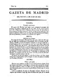 Gazeta de Madrid. 1808. Núm. 84, 12 de julio de 1808 | Biblioteca Virtual Miguel de Cervantes