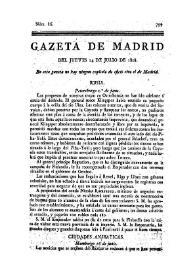 Gazeta de Madrid. 1808. Núm. 86, 14 de julio de 1808 | Biblioteca Virtual Miguel de Cervantes