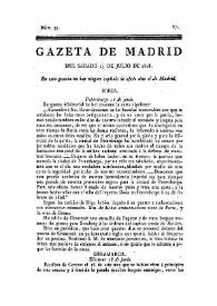 Gazeta de Madrid. 1808. Núm. 95, 23 de julio de 1808 | Biblioteca Virtual Miguel de Cervantes