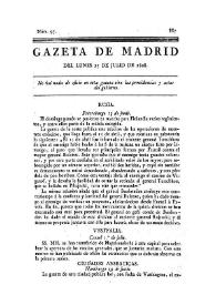 Gazeta de Madrid. 1808. Núm. 97, 25 de julio de 1808 | Biblioteca Virtual Miguel de Cervantes