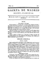 Gazeta de Madrid. 1808. Núm. 105, 2 de agosto de 1808 | Biblioteca Virtual Miguel de Cervantes