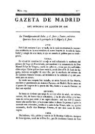 Gazeta de Madrid. 1808. Núm. 109, 6 de agosto de 1808 | Biblioteca Virtual Miguel de Cervantes