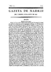 Gazeta de Madrid. 1808. Núm. 117, 26 de agosto de 1808 | Biblioteca Virtual Miguel de Cervantes