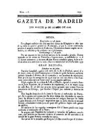 Gazeta de Madrid. 1808. Núm. 118, 30 de agosto de 1808 | Biblioteca Virtual Miguel de Cervantes