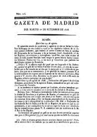 Gazeta de Madrid. 1808. Núm. 126, 20 de septiembre de 1808 | Biblioteca Virtual Miguel de Cervantes