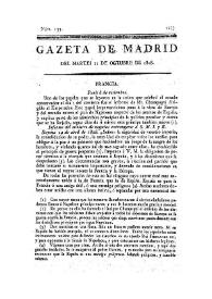 Gazeta de Madrid. 1808. Núm. 133, 11 de octubre de 1808 | Biblioteca Virtual Miguel de Cervantes