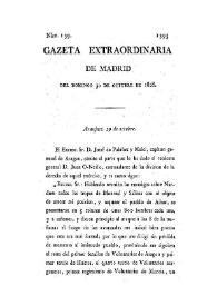 Gazeta de Madrid. 1808. Núm. 139, 30 de octubre de 1808 | Biblioteca Virtual Miguel de Cervantes
