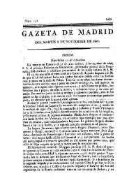 Gazeta de Madrid. 1808. Núm. 142, 8 de noviembre de 1808 | Biblioteca Virtual Miguel de Cervantes