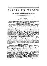 Gazeta de Madrid. 1808. Núm. 143, 11 de noviembre de 1808 | Biblioteca Virtual Miguel de Cervantes