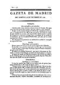 Gazeta de Madrid. 1808. Núm. 158, 18 de diciembre de 1808 | Biblioteca Virtual Miguel de Cervantes