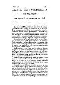 Gazeta de Madrid. 1808. Núm. 150, 6 de diciembre de 1808 | Biblioteca Virtual Miguel de Cervantes