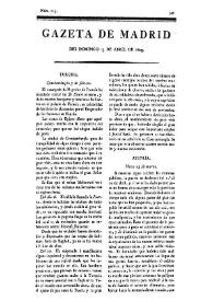 Gazeta de Madrid. 1809. Núm. 113, 23 de abril de 1809 | Biblioteca Virtual Miguel de Cervantes