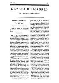 Gazeta de Madrid. 1809. Núm. 146, 26 de mayo de 1809 | Biblioteca Virtual Miguel de Cervantes