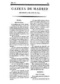 Gazeta de Madrid. 1809. Núm. 161, 10 de junio de 1809 | Biblioteca Virtual Miguel de Cervantes