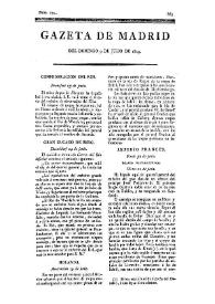 Gazeta de Madrid. 1809. Núm. 190, 9 de julio de 1809 | Biblioteca Virtual Miguel de Cervantes