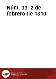 Gazeta de Madrid. 1810. Núm. 33, 2 de febrero de 1810 | Biblioteca Virtual Miguel de Cervantes