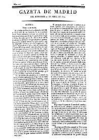 Gazeta de Madrid. 1810. Núm. 101, 11 de abril de 1810 | Biblioteca Virtual Miguel de Cervantes