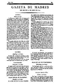 Gazeta de Madrid. 1810. Núm. 163, 12 de junio de 1810 | Biblioteca Virtual Miguel de Cervantes