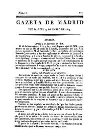 Gazeta de Madrid. 1809. Núm. 17, 17 de enero de 1809 | Biblioteca Virtual Miguel de Cervantes